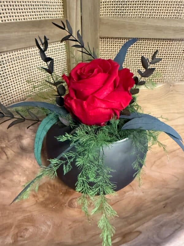 Vase rond & fleur – Image 4