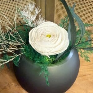 Vase rond & fleur